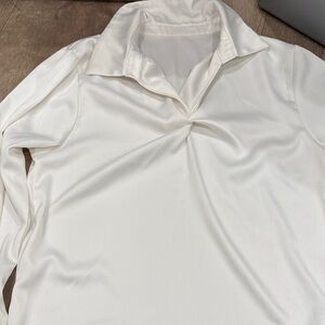 Stylish White Satin Finish Blouse
